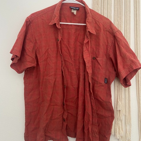 Patagonia Tops - Patagonia Orange Plaid Button Down Shirt